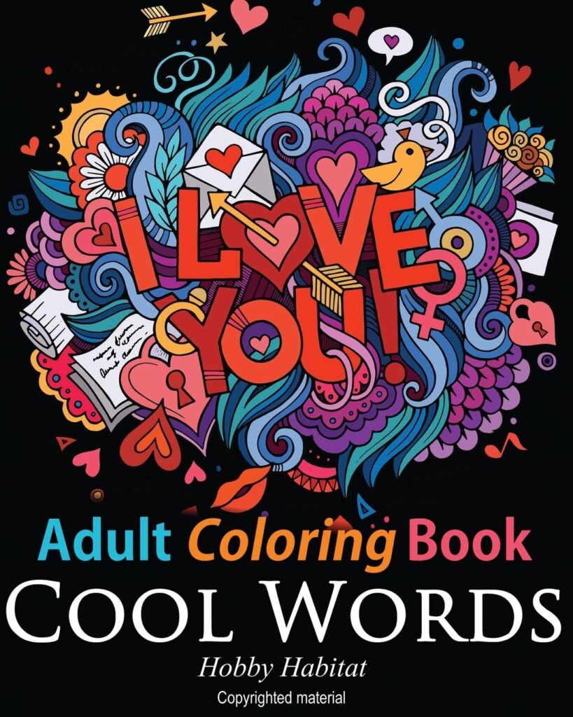 Adult Coloring Book: Cool Words